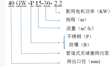 排污泵型號(hào)含義